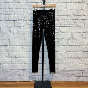 Nordstrom Sparkling Black Sequin Leggings